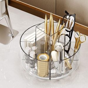 <span class=keywords><strong>Porta</strong></span> Pennelli da Trucco Classico in Acrilico Girevole con Design a Iniezione, Organizzatore da Scrivania Trasparente Lazy Susan per Cosmetici - Product Image 4