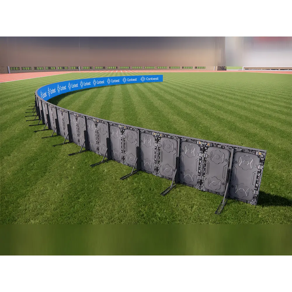 กลางแจ้งกันน้ำได้รั้วสนามกีฬาหน้าจอ LED สำหรับสนามกีฬาบาสเก็ตบอลตรงกับสนามฟุตบอล