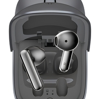 Écouteurs sans fil 2-en-1 avec étui de chargement, souris ergonomique pour gaucher, accessoire portable pour ordinateur