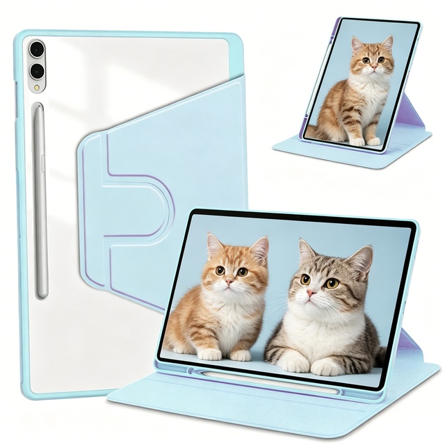 360 Rotating Tablet Case for Samsung Galaxy Tab S11 Ultra with Integrated Pen Slot for Multi-Angle Portrait Mode Viewing