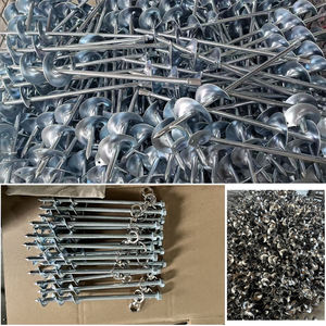Powerful Spiral Ground Anchor Screw Steel Galvanized Ground Screw Pile with Swivel Carabiner Hook for Tent <strong>Trampoline</strong> <strong>Canopy</strong> - Product Image 6