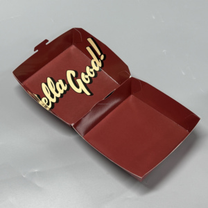 กล่องกระดาษบรรจุอาหารแบบย่อยสลายได้รวดเร็วสำหรับร้านอาหารเบอร์เกอร์พร้อมข้อกำหนดฟอยล์ตัวอย่างฟรี - Product Image 4