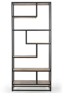 Nouvelle étagère à livres en fer/WD, étagère ouverte noire, en tuyau métallique naturel ou en bois de manguier Aara, collection de meubles à prix de gros - Product Image 3