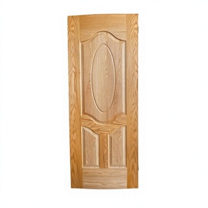 Revêtement de porte intérieure en MDF avec placage bois naturel moderne, panneau moulé profond pour chambre, hôtel, villa - Product Image 4