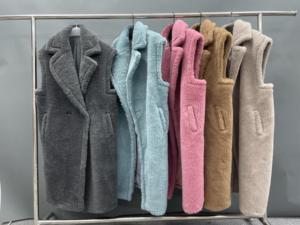 Janefur Diseño Señoras Invierno Grueso <span class=keywords><strong>Teddy</strong></span> <span class=keywords><strong>Chaleco</strong></span> Abrigo Mujeres Oversize Real Sheep Shearling <span class=keywords><strong>Chaleco</strong></span> - Product Image 5