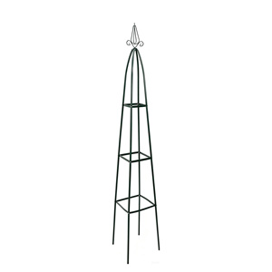 Obélisque <span class=keywords><strong>de</strong></span> jardin triangulaire moderne en acier pour plantes grimpantes - Product Image 5