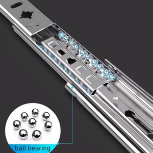 Corredera Moderna de Acero de 53mm con Extensión Total, Tres Secciones, Rodamiento de Bolas, Cierre Suave, de Alta Resistencia para Cajones de Cocina y Sala de Estar - Product Image 4