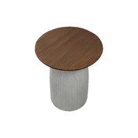 Table basse minimaliste en pierre à hauteur réglable pour petit salon, balcon ou utilisation en extérieur