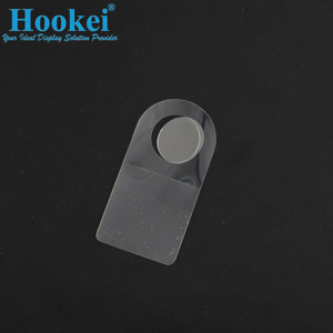 Hookei <b>Transparent</b> Plastic Self-Adhesive Die Cut Hang Tabs for Supermarket Use-Waterproof & Durable - Product Image 5