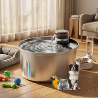 Fontaine à eau automatique pour animaux de compagnie en acier inoxydable 304 de qualité supérieure pour chiens, chats, petits animaux, utilisation quotidienne en intérieur