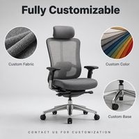 Chaise de bureau ergonomique en maille, réglage de la hauteur de 10 cm, inclinaison à bascule de 20 degrés, styles multiples pour le personnel de bureau