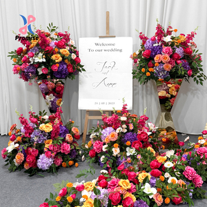 Arreglo Floral Artificial para Boda, Flores de Seda Mixtas Hechas a Mano, Estilo Romántico y Moderno, Reutilizable, para el Año Nuevo Chino - Product Image 1
