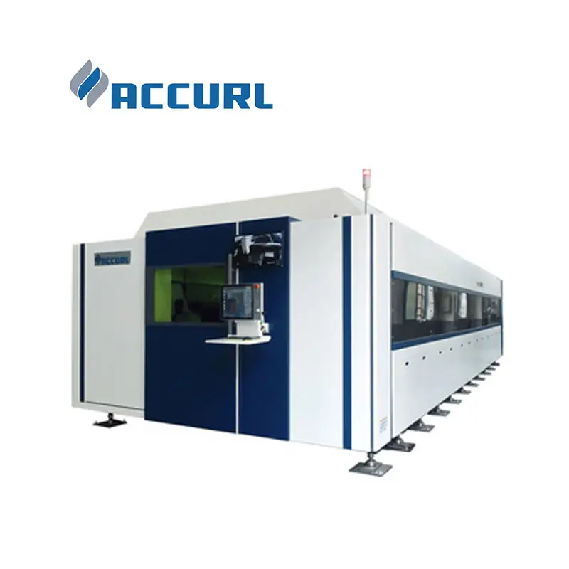 Accurl Factory Price 6000W 8000W 10000W Wood acrylic Paper Co2 Laser Cutting Machine with CypCut CNC System