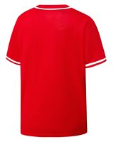 T-shirt 100% polyester avec bouton oiseau à séchage rapide personnalisé vente en gros maillot de baseball jaune uni par sublimation pour hommes
