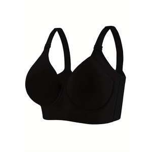 Soutien-gorge respirant à armatures pour femmes grandes tailles, 7 crochets, fermeture au dos, bonnets fins, bretelles réglables, confortable en polyester pour les gros seins - Product Image 6