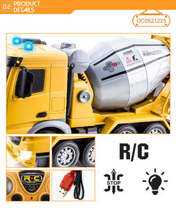 Plastique bétonnière <span class=keywords><strong>camion</strong></span> télécommande voiture rc avec des lumières - Product Image 3