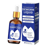 Gouttes Liquides Vermifuges aux Herbes Naturelles Saveur Bœuf Bio pour Chiens, Chats et Animaux de Compagnie – Complément Santé Renforçant l'Immunité, Soutien Digestif, Répulsif
