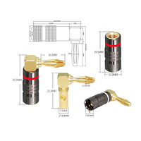 Fiche mâle banane en forme de broche connecteur Jack femelle banane Y Spade connecteurs de câble audio et vidéo adaptateur de câble d'amplificateur de haut-parleur