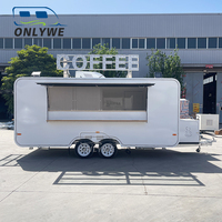 Camion de restauration mobile Onlywe entièrement équipé pour café, snacks, pizzas, tacos, BBQ, hot-dogs et glaces