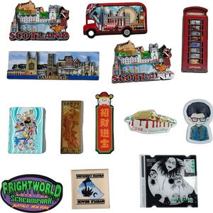 Aimants de réfrigérateur en bois personnalisés avec logo, dessin animé 3D mignon et sûr, cadeau d'anniversaire pour enfants, thèmes voiture, ville, château - Product Image 6