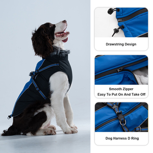 Abrigo de Invierno para Perro con Arnés, Venta al por Mayor de Fábrica, Ropa de Lujo Personalizada para Perros Grandes con Cuello Alto - Product Image 4