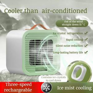 Aire acondicionado portátil, Personal evaporativo enfriador de aire, ventilador silencioso para el hogar, cristal de hielo con agua, ventilador recargable Usb de escritorio - Product Image 5