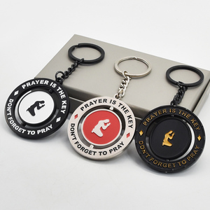 Các Nhà Sản Xuất Bán Buôn Kim Loại Lưu Niệm Tùy Chỉnh Xoay Keychain Làm Của Riêng Bạn Logo Kim Loại Keychain - Product Image 1