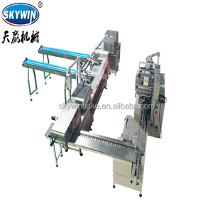 Skywin tự động hai Lane 2 + 1 Biscuit kem/sô cô la/mứt điền máy kết nối on-cạnh máy đóng gói và hàng nhân - Product Image 4