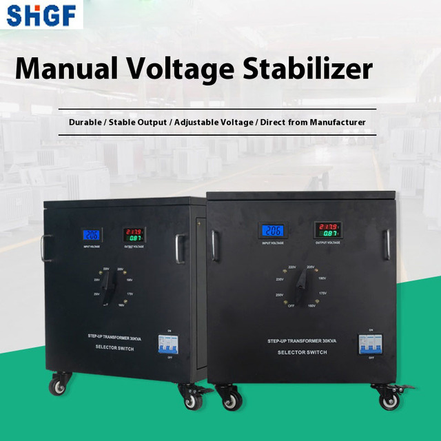 10kVA Manual Voltage Regulator Power 110v 220v 7 Gears  Output From 0-260v Step-up Step-down Transformer for Audio Equipment