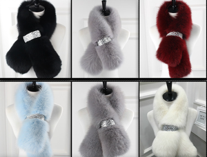 Écharpe en fourrure de <span class=keywords><strong>renard</strong></span> véritable de haute qualité à la mode pour femmes étole en fourrure de <span class=keywords><strong>renard</strong></span> - Product Image 5