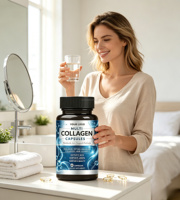 Capsules de collagène multi-types, peptides de collagène, acide hyaluronique, soin anti-âge pour la peau, la santé des ongles et des cheveux, logo personnalisé, faible coût