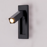 Lampe murale de lecture encastrée ZeroUNO avec interrupteur, 350 °   Lampe de lecture rotative pour chevet d'hôtel, lampe murale moderne pour hôtel