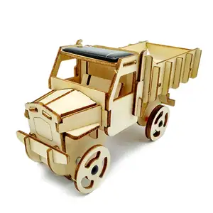 DIY LKW Bausteine Mechanische Zahnräder Kraftstoff tank Auto Holz Modell Handwerk 3D Holz Puzzle