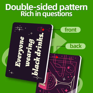 50 tarjetas <span class=keywords><strong>de</strong></span> juego <span class=keywords><strong>de</strong></span> <span class=keywords><strong>mesa</strong></span> multijugador para <span class=keywords><strong>adultos</strong></span> para <span class=keywords><strong>Amazon</strong></span> Cross-Border para reuniones, cenas, construcción <span class=keywords><strong>de</strong></span> equipos, papel duradero hecho en caliente - Product Image 2