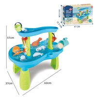 Samtoy 18 pièces activité d'été plage table à eau jouets jeu sable eau table de jeu pour enfants extérieur arrière-cour