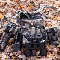 Étui de transport pour jumelles avec compartiment détachable pour télémètre et compartiments Molle, camouflage pour la chasse