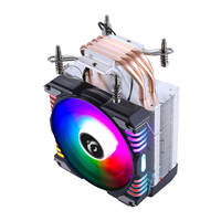QiuzAim tour d'ordinateur 4 caloduc E5 CPU dissipateur de chaleur 120mm émettant de la lumière 4pin silencieux CPU ventilateur 2011 broches contrôle de la température X99