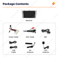 MEKEDE-Reproductor de radio y audio con pantalla IPS para coche, reproductor de radio con navegación GPS de 6 + 128G, 8 núcleos, wifi, 4G, para Toyota Avensis 2009-2015