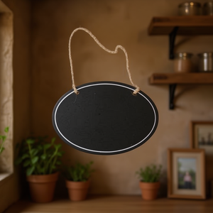 Lavagna in Legno Ilan 10x7 Cm con Corda per Appendere, Decorazione - Product Image 3