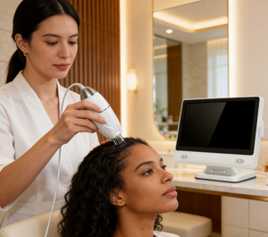 Analyseur de peau du cuir chevelu Magic Mirror, appareil de bureau LED USB, analyse de l'acné, grossissement 200x, détection de la beauté, utilisation à domicile, spa, ABS - Product Image 1