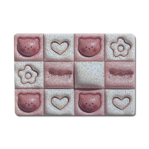 Tapis de bain en PVC 3D à motif d'ours, rectangulaire, 40x60cm, antidérapant, pour salle de bain, entrée de maison, design minimaliste - Product Image 5
