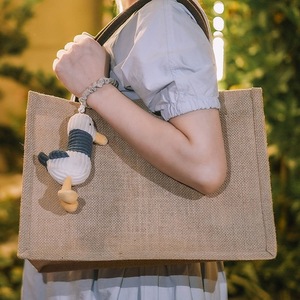 Customized Logo <b>Hemp</b> Bag Shopping Gift Advertising Linen Tote Bag Fashion Environmental Protection Cotton and Linen Tote Bag - Product Image 5