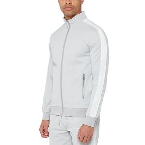 Survêtement de jogging pour hommes en coton 100 %, coupe ajustée, avec fermeture éclair, impression numérique personnalisée, haute qualité, sportif et élégant – Vente en gros - Product Image 1