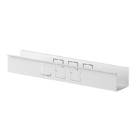 Poste de travail en îlot de bureau, bureau informatique moderne en bois, station de travail avec cloison pour employés, ensemble de mobilier de table pour personnel, vente en gros