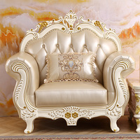 Luxueux hôtel européen salon canapé meubles en cuir véritable Unique Royal canapé ensemble pour la maison