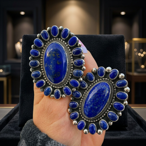 Stunning <b>Lapis</b> <b>Lazuli</b> Bezel Setting Cute 925 Solid Sterling Silver Natural Gemstone <b>Ring</b> Statement Jewelry - Product Image 3