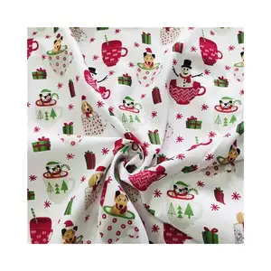 Christmas Pattern Pigment Print Fabric Factory Price 100% Polyester Home Textile Fabric Microfiber Fabric For Home Textile