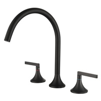 Robinet de lavabo moderne noir mat à col de cygne, double poignée, en laiton massif, réglable eau chaude/froide, robinet de salle de bain de luxe pour la maison