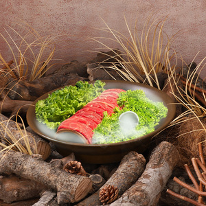 Mountain-style hot <b>pot</b> tableware, fresh goose intestines, <b>large</b> knife-cut pork kidney slices, dry ice platter, nine-second beef - Product Image 2