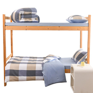 Ensemble de literie pour dortoir étudiant 1,2 m, trois pièces, teinture réactive, coton respirant, motif de dessin animé - Product Image 1